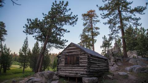 Cabaña del pastor en el lago Bluff de Big Bear